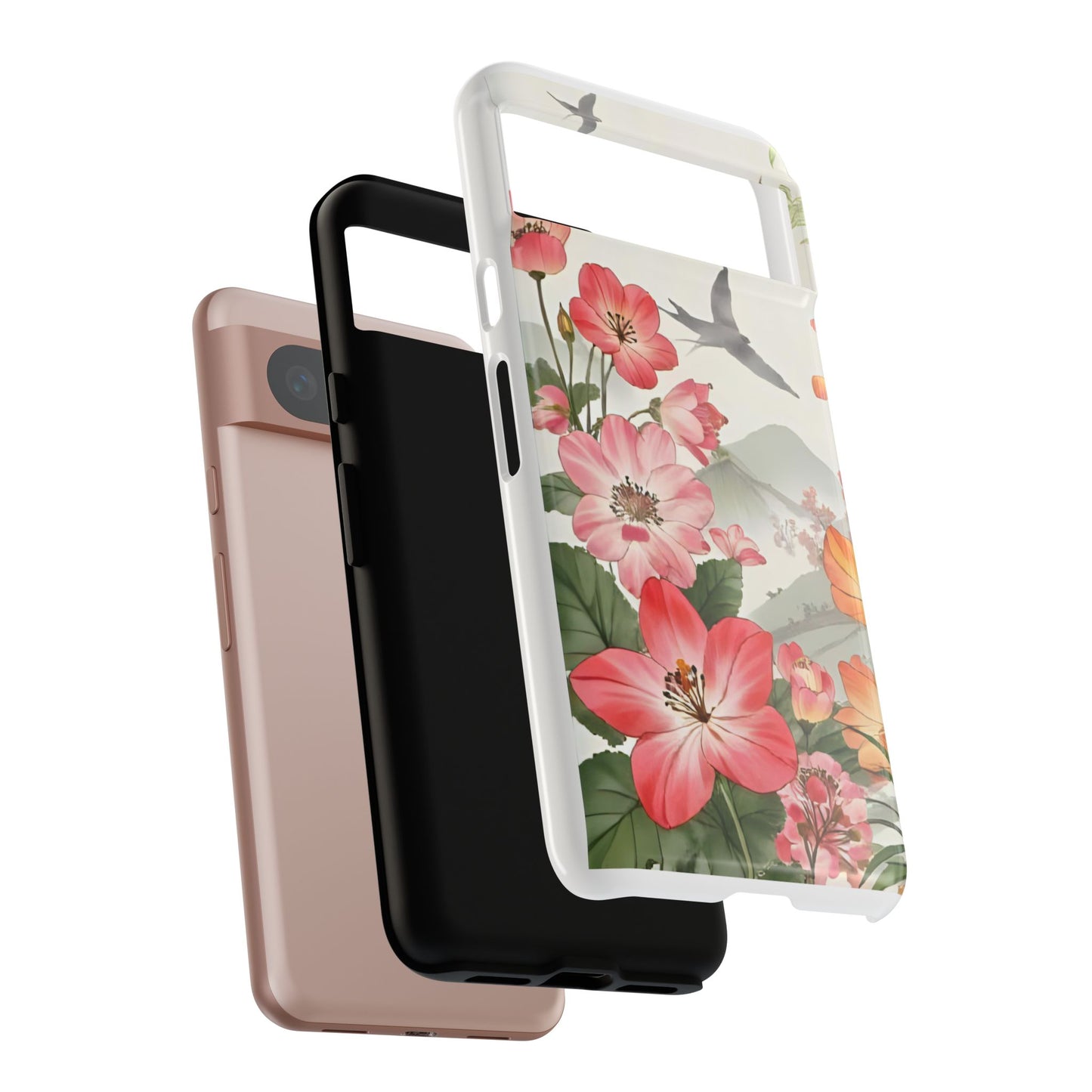 Floral Phone Case, Tough Cases, Smartphone Accessories, Gift for Her, Nature Lover's Present, Floral Design, Spring Style
