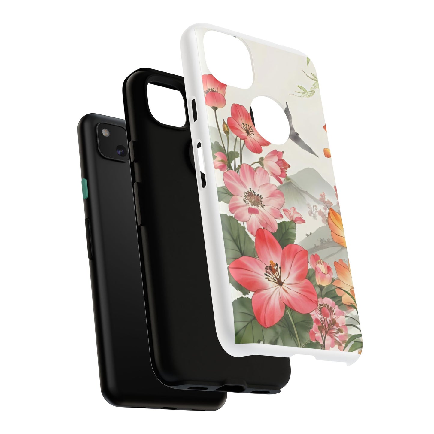 Floral Phone Case, Tough Cases, Smartphone Accessories, Gift for Her, Nature Lover's Present, Floral Design, Spring Style