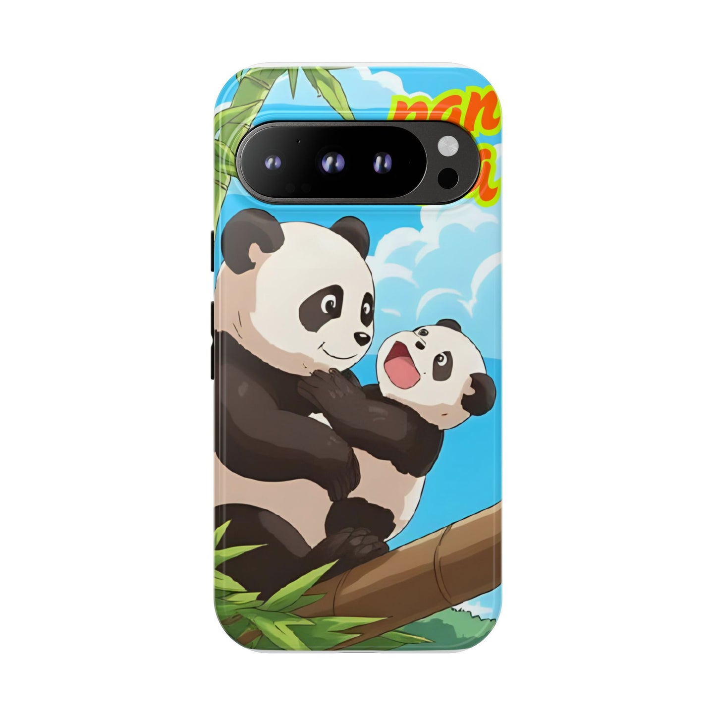 Panda Phone Case - Cute Panda Mom and Baby Design, Phone Cover for Animal Lovers, Gift for Kids and Adults, Jungle Vibe, Fun Accessory