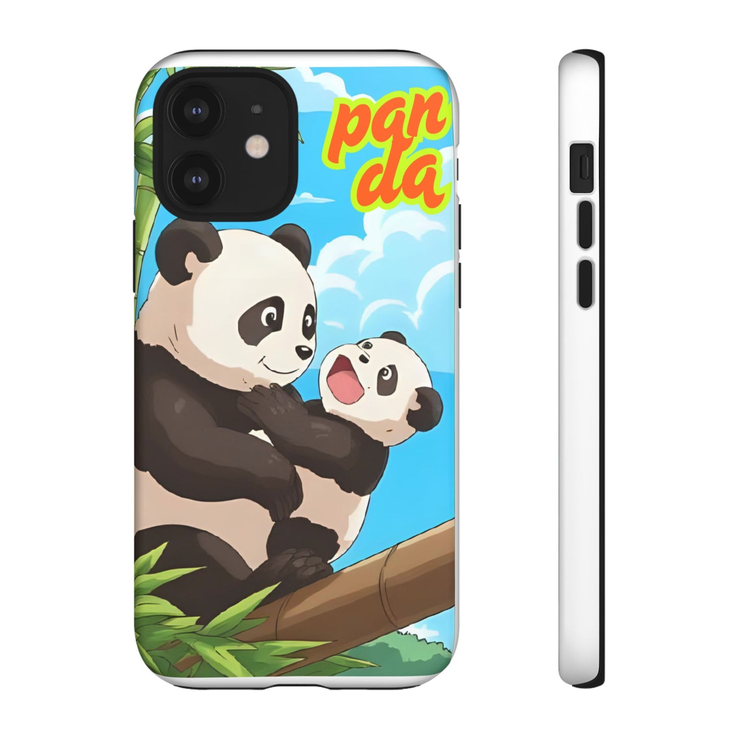 Panda Phone Case - Cute Panda Mom and Baby Design, Phone Cover for Animal Lovers, Gift for Kids and Adults, Jungle Vibe, Fun Accessory