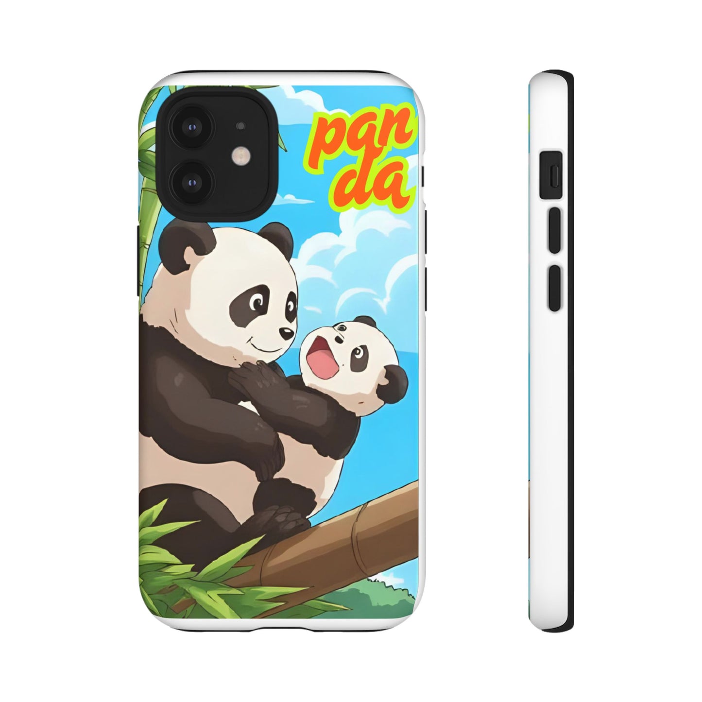 Panda Phone Case - Cute Panda Mom and Baby Design, Phone Cover for Animal Lovers, Gift for Kids and Adults, Jungle Vibe, Fun Accessory