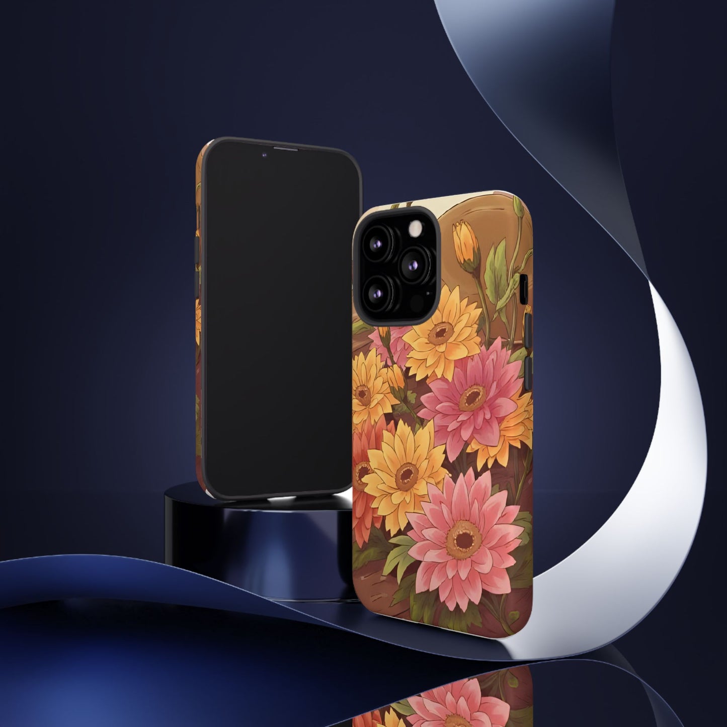 Floral Phone Case - Colorful Flower Design, Tough Protective Case, Gift for Nature Lovers, Spring Accents, Cute Accessories