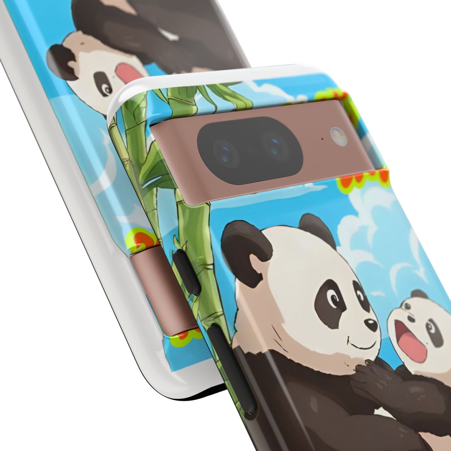 Panda Phone Case - Cute Panda Mom and Baby Design, Phone Cover for Animal Lovers, Gift for Kids and Adults, Jungle Vibe, Fun Accessory
