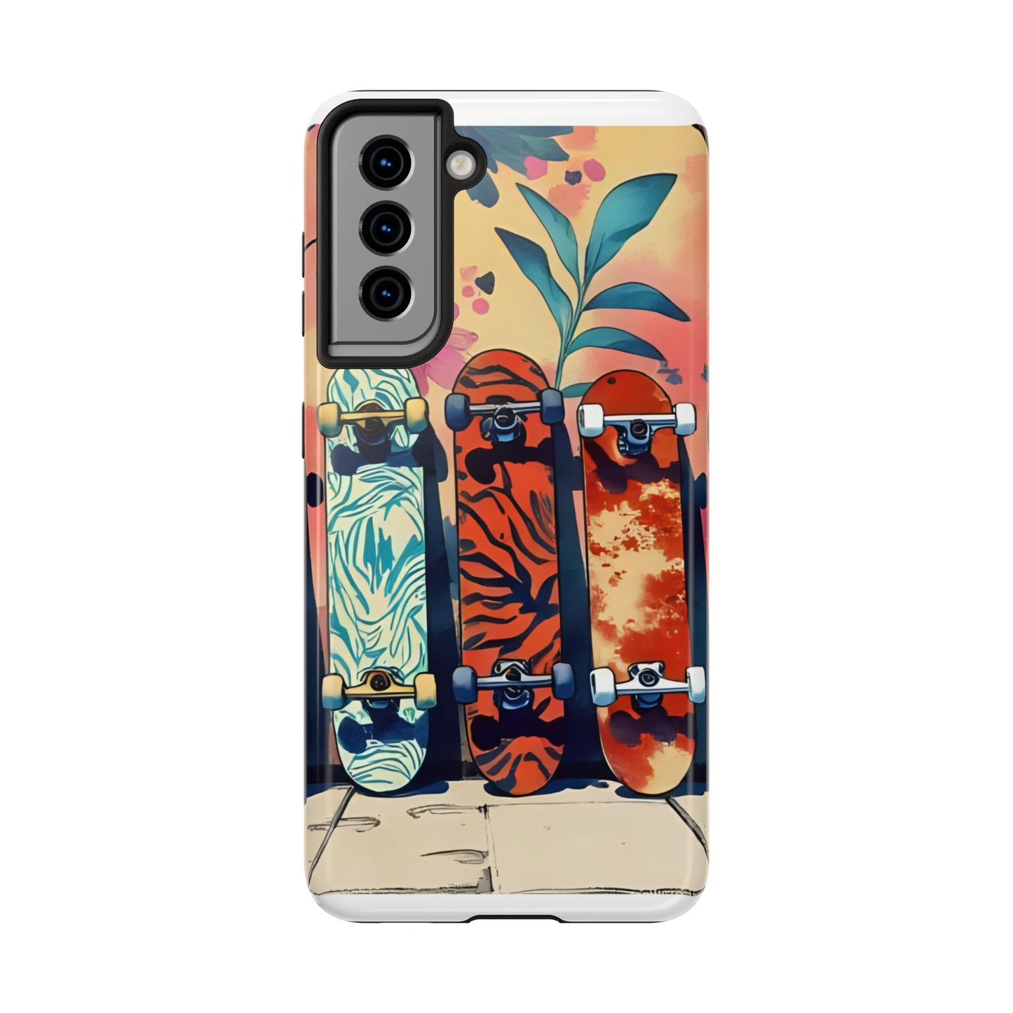 Skateboard Art Phone Cases | Tough Phone Covers for Skaters | Unique Gift for Skateboard Lovers, Trendy Protection, Custom Designs
