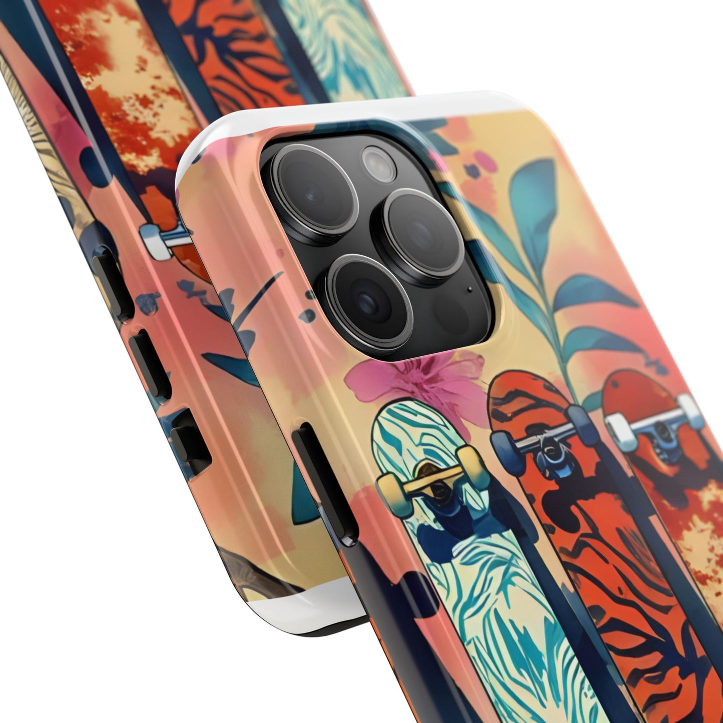 Skateboard Art Phone Cases | Tough Phone Covers for Skaters | Unique Gift for Skateboard Lovers, Trendy Protection, Custom Designs