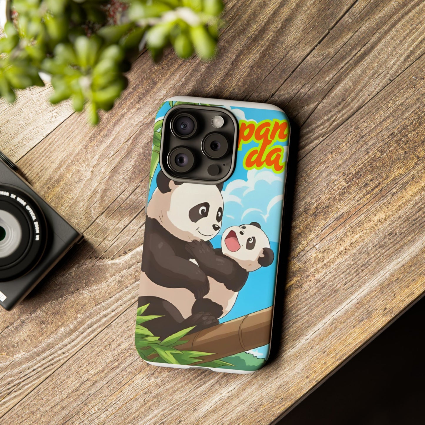 Panda Phone Case - Cute Panda Mom and Baby Design, Phone Cover for Animal Lovers, Gift for Kids and Adults, Jungle Vibe, Fun Accessory