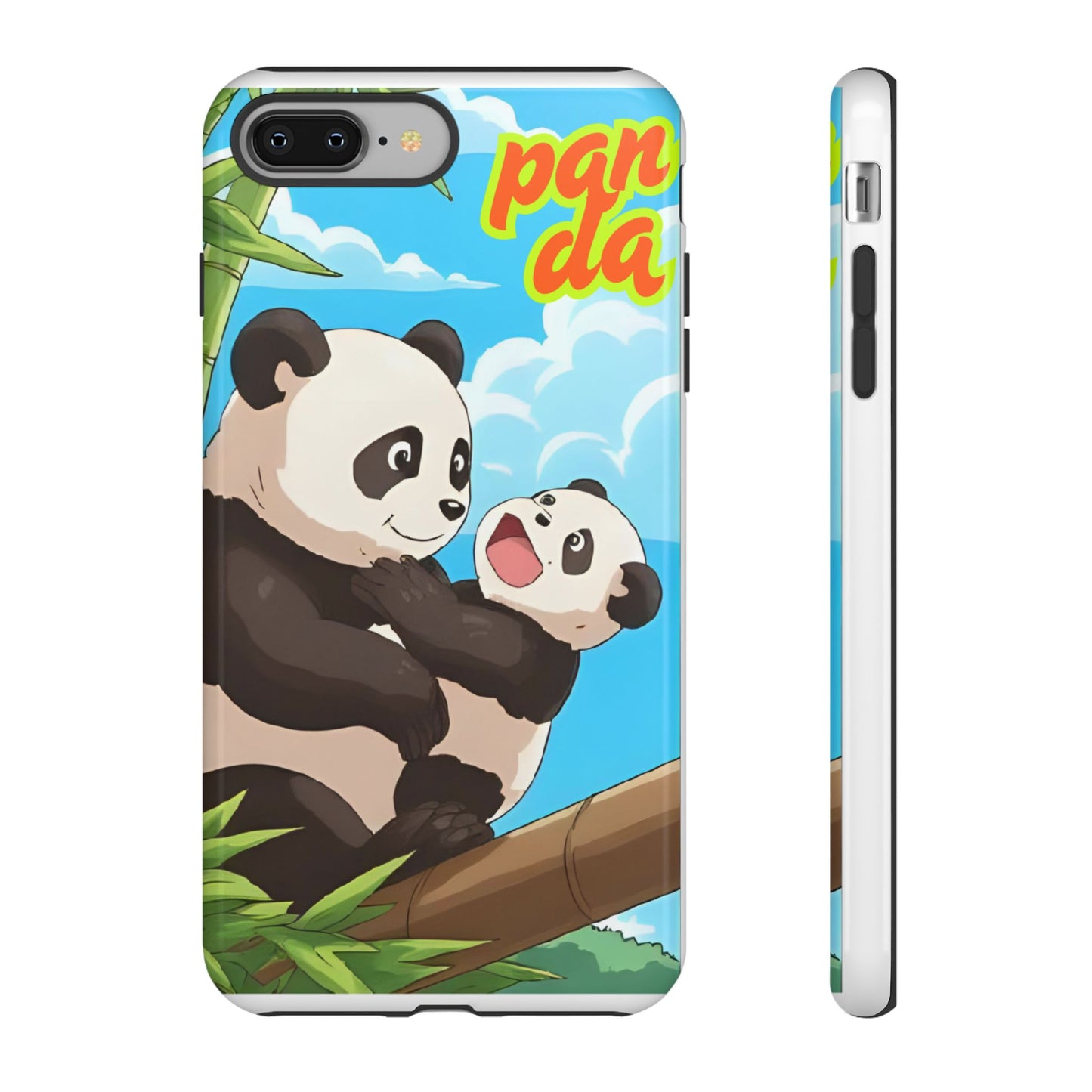 Panda Phone Case - Cute Panda Mom and Baby Design, Phone Cover for Animal Lovers, Gift for Kids and Adults, Jungle Vibe, Fun Accessory