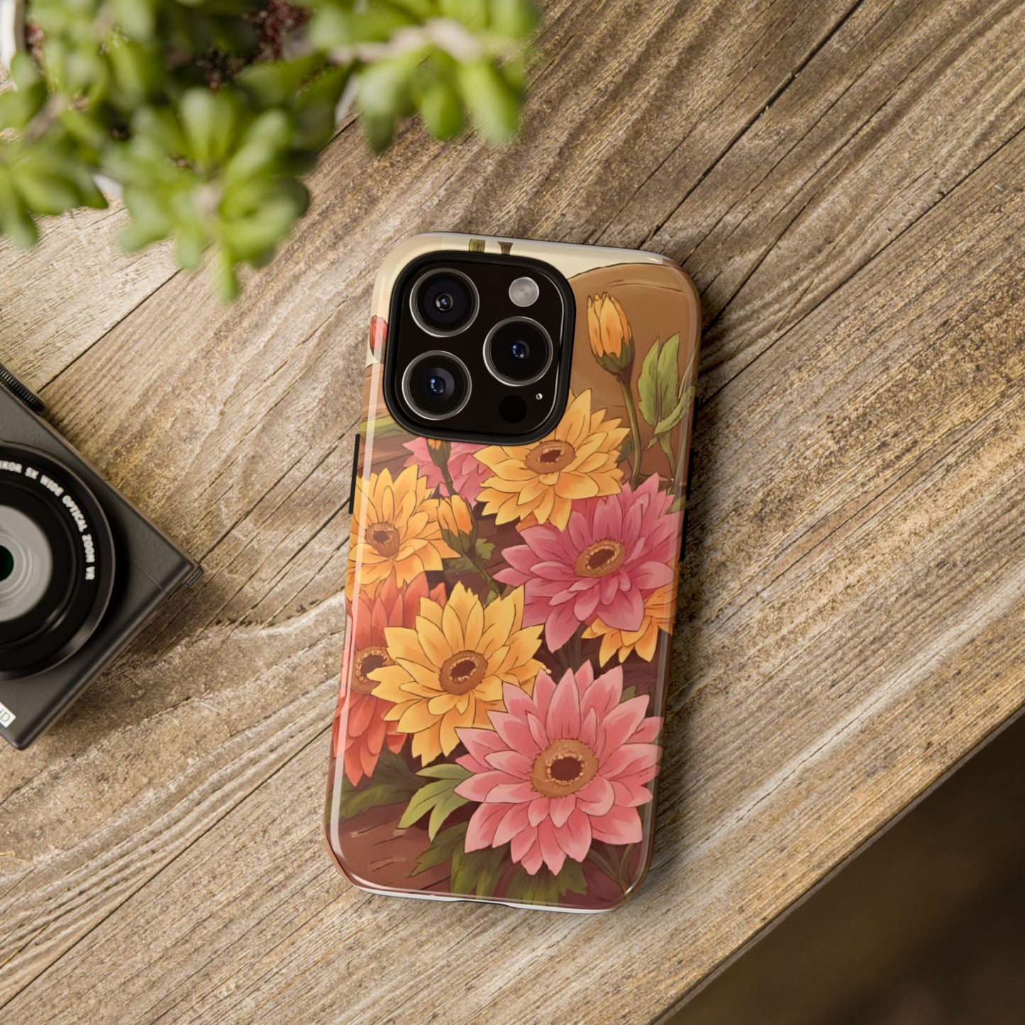 Floral Phone Case - Colorful Flower Design, Tough Protective Case, Gift for Nature Lovers, Spring Accents, Cute Accessories