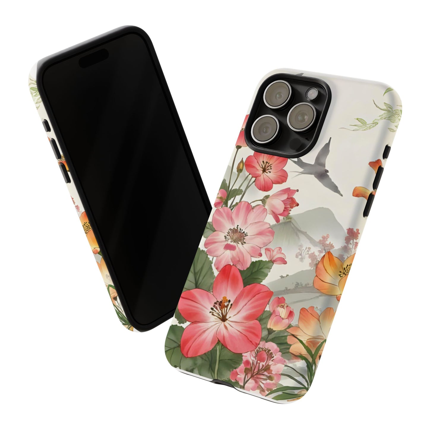 Floral Phone Case, Tough Cases, Smartphone Accessories, Gift for Her, Nature Lover's Present, Floral Design, Spring Style