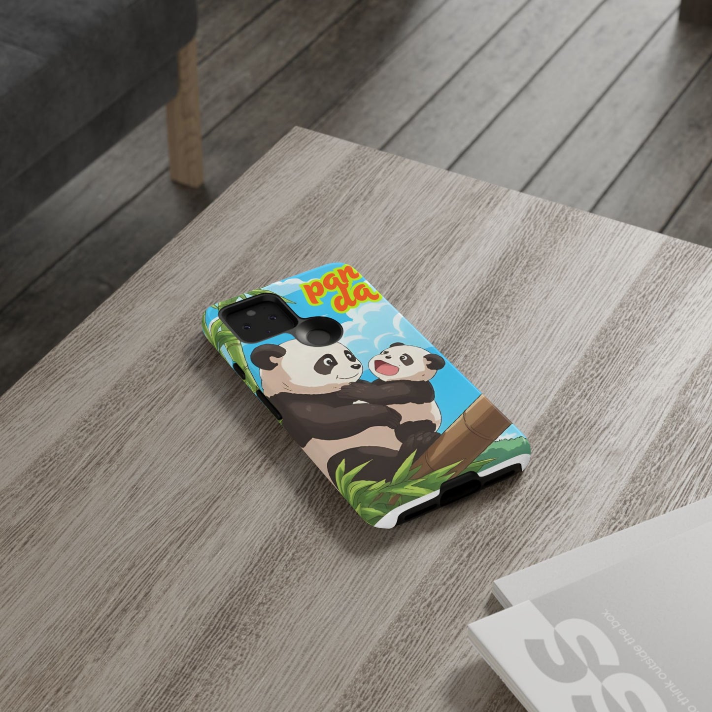 Panda Phone Case - Cute Panda Mom and Baby Design, Phone Cover for Animal Lovers, Gift for Kids and Adults, Jungle Vibe, Fun Accessory