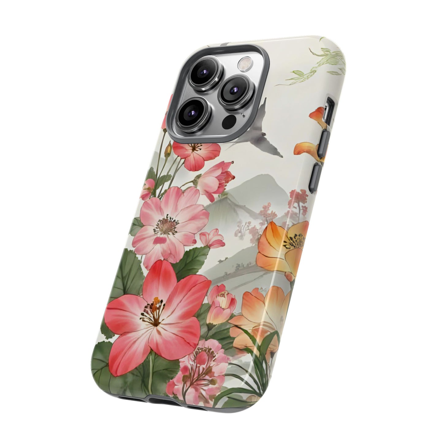 Floral Phone Case, Tough Cases, Smartphone Accessories, Gift for Her, Nature Lover's Present, Floral Design, Spring Style