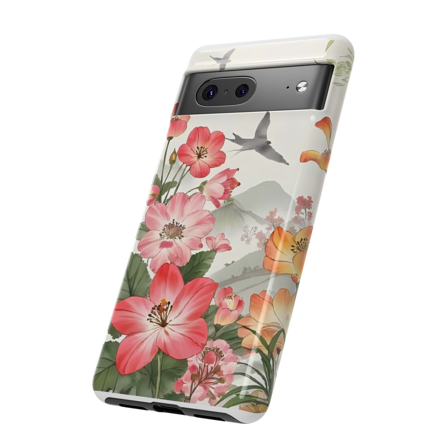 Floral Phone Case, Tough Cases, Smartphone Accessories, Gift for Her, Nature Lover's Present, Floral Design, Spring Style