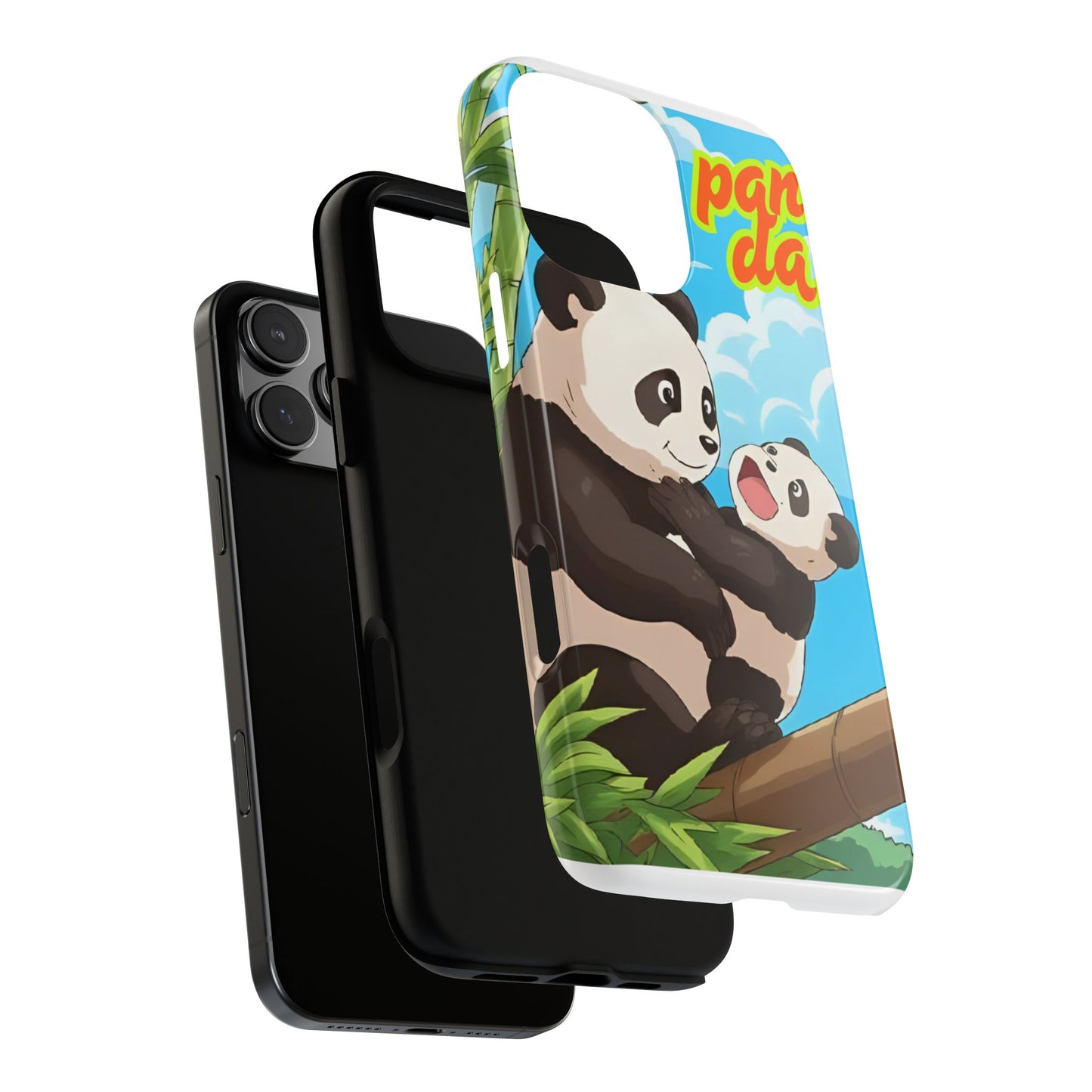 Panda Phone Case - Cute Panda Mom and Baby Design, Phone Cover for Animal Lovers, Gift for Kids and Adults, Jungle Vibe, Fun Accessory