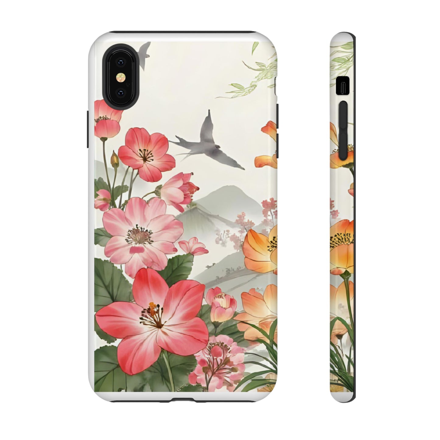 Floral Phone Case, Tough Cases, Smartphone Accessories, Gift for Her, Nature Lover's Present, Floral Design, Spring Style