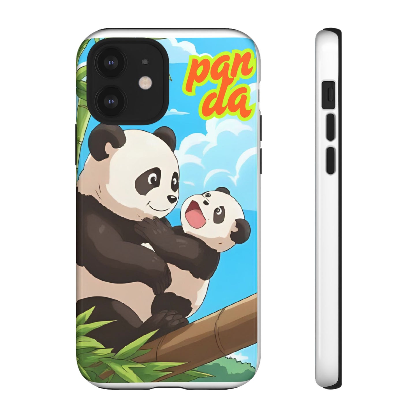 Panda Phone Case - Cute Panda Mom and Baby Design, Phone Cover for Animal Lovers, Gift for Kids and Adults, Jungle Vibe, Fun Accessory