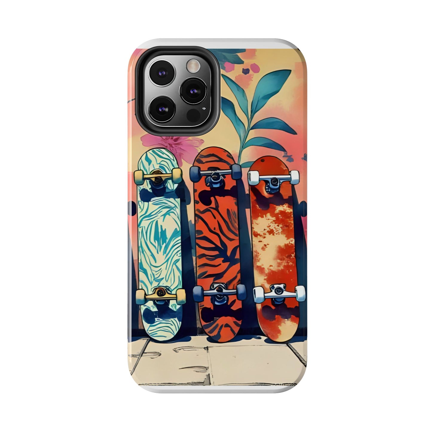 Skateboard Art Phone Cases | Tough Phone Covers for Skaters | Unique Gift for Skateboard Lovers, Trendy Protection, Custom Designs