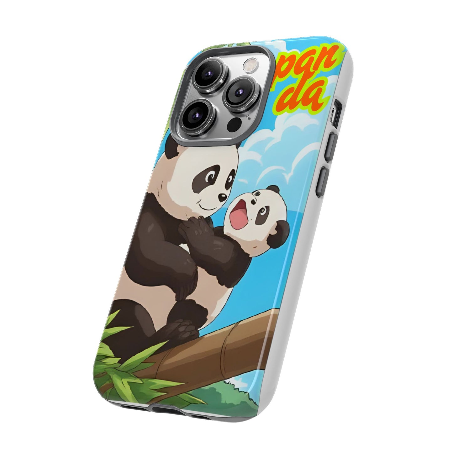 Panda Phone Case - Cute Panda Mom and Baby Design, Phone Cover for Animal Lovers, Gift for Kids and Adults, Jungle Vibe, Fun Accessory