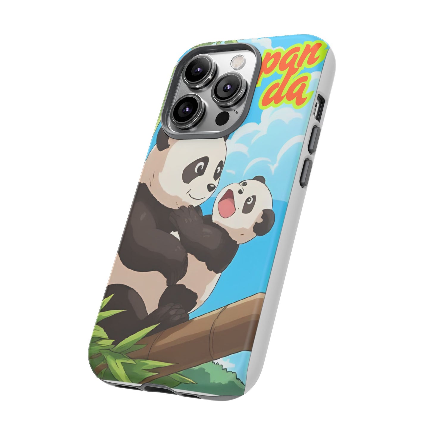 Panda Phone Case - Cute Panda Mom and Baby Design, Phone Cover for Animal Lovers, Gift for Kids and Adults, Jungle Vibe, Fun Accessory