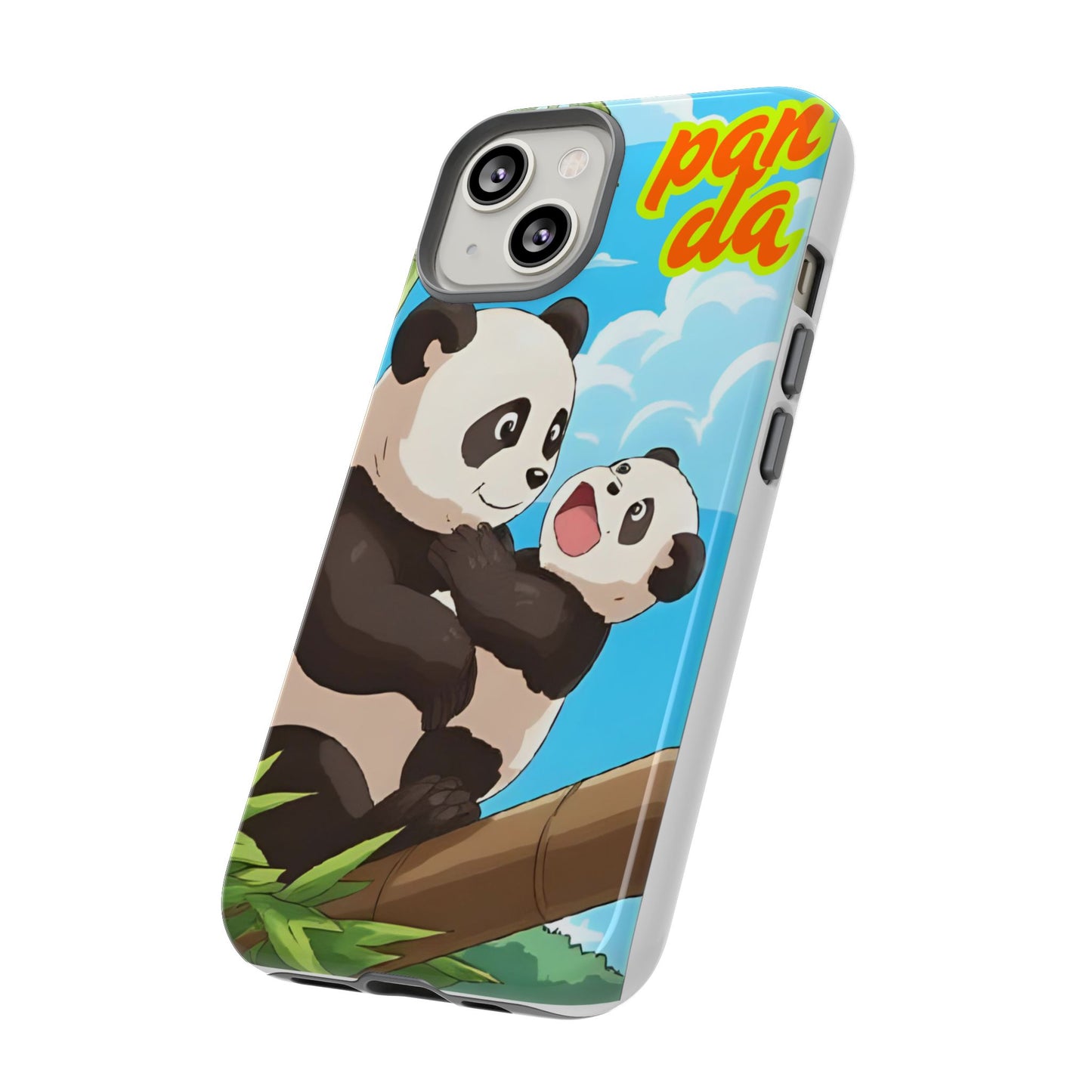 Panda Phone Case - Cute Panda Mom and Baby Design, Phone Cover for Animal Lovers, Gift for Kids and Adults, Jungle Vibe, Fun Accessory