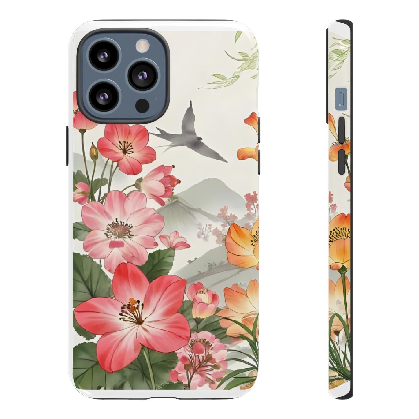 Floral Phone Case, Tough Cases, Smartphone Accessories, Gift for Her, Nature Lover's Present, Floral Design, Spring Style