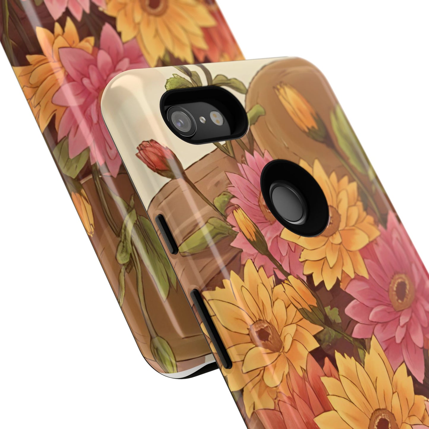 Floral Phone Case - Colorful Flower Design, Tough Protective Case, Gift for Nature Lovers, Spring Accents, Cute Accessories