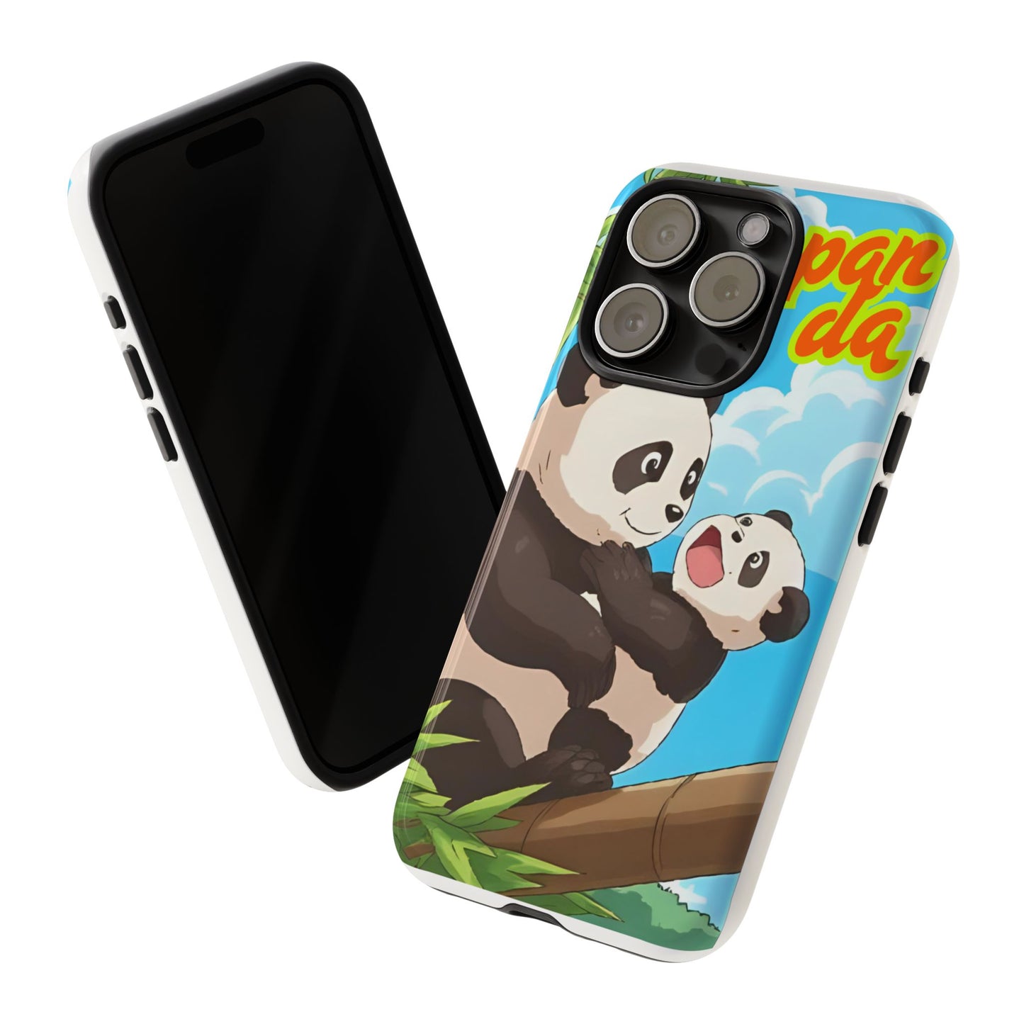 Panda Phone Case - Cute Panda Mom and Baby Design, Phone Cover for Animal Lovers, Gift for Kids and Adults, Jungle Vibe, Fun Accessory