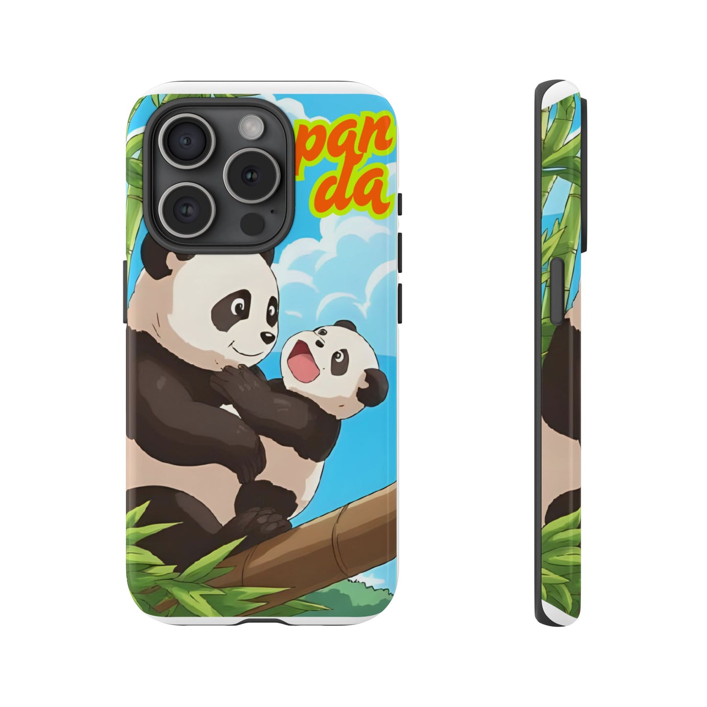 Panda Phone Case - Cute Panda Mom and Baby Design, Phone Cover for Animal Lovers, Gift for Kids and Adults, Jungle Vibe, Fun Accessory