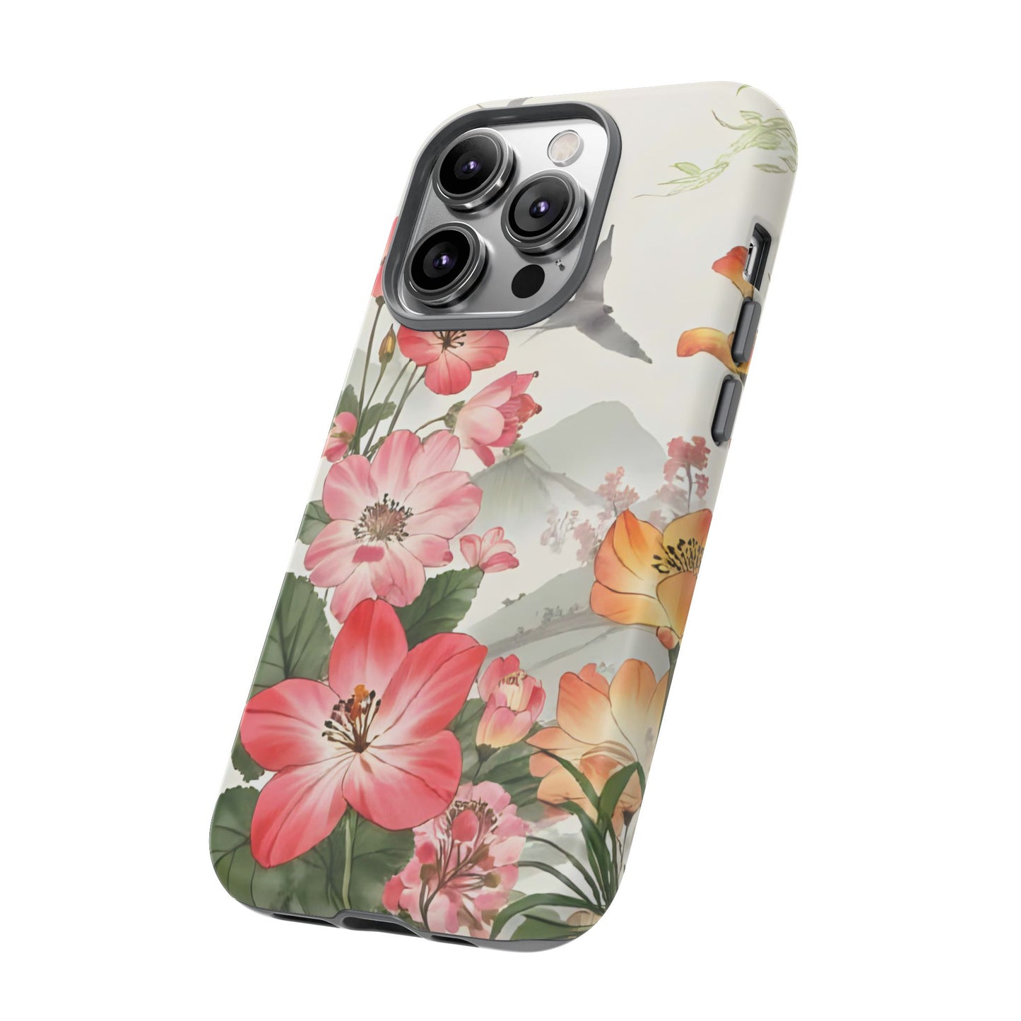 Floral Phone Case, Tough Cases, Smartphone Accessories, Gift for Her, Nature Lover's Present, Floral Design, Spring Style