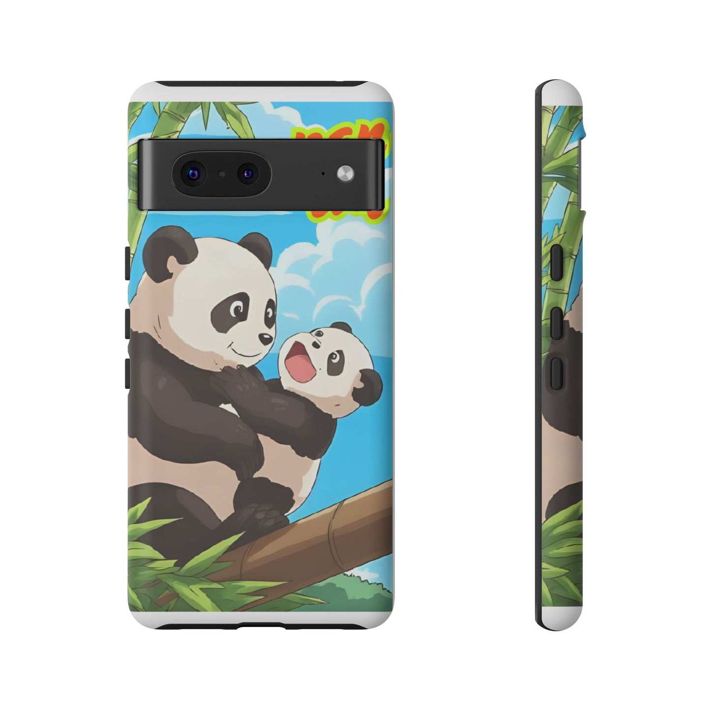 Panda Phone Case - Cute Panda Mom and Baby Design, Phone Cover for Animal Lovers, Gift for Kids and Adults, Jungle Vibe, Fun Accessory