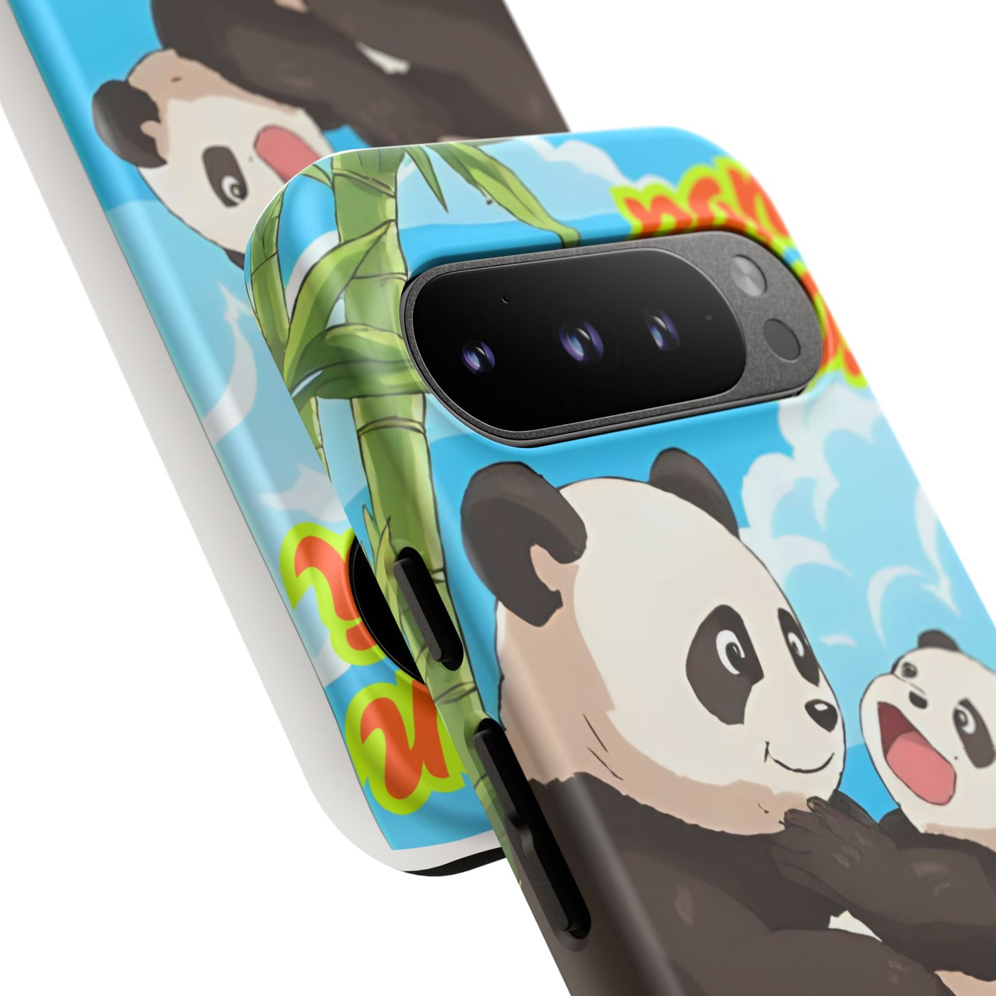 Panda Phone Case - Cute Panda Mom and Baby Design, Phone Cover for Animal Lovers, Gift for Kids and Adults, Jungle Vibe, Fun Accessory