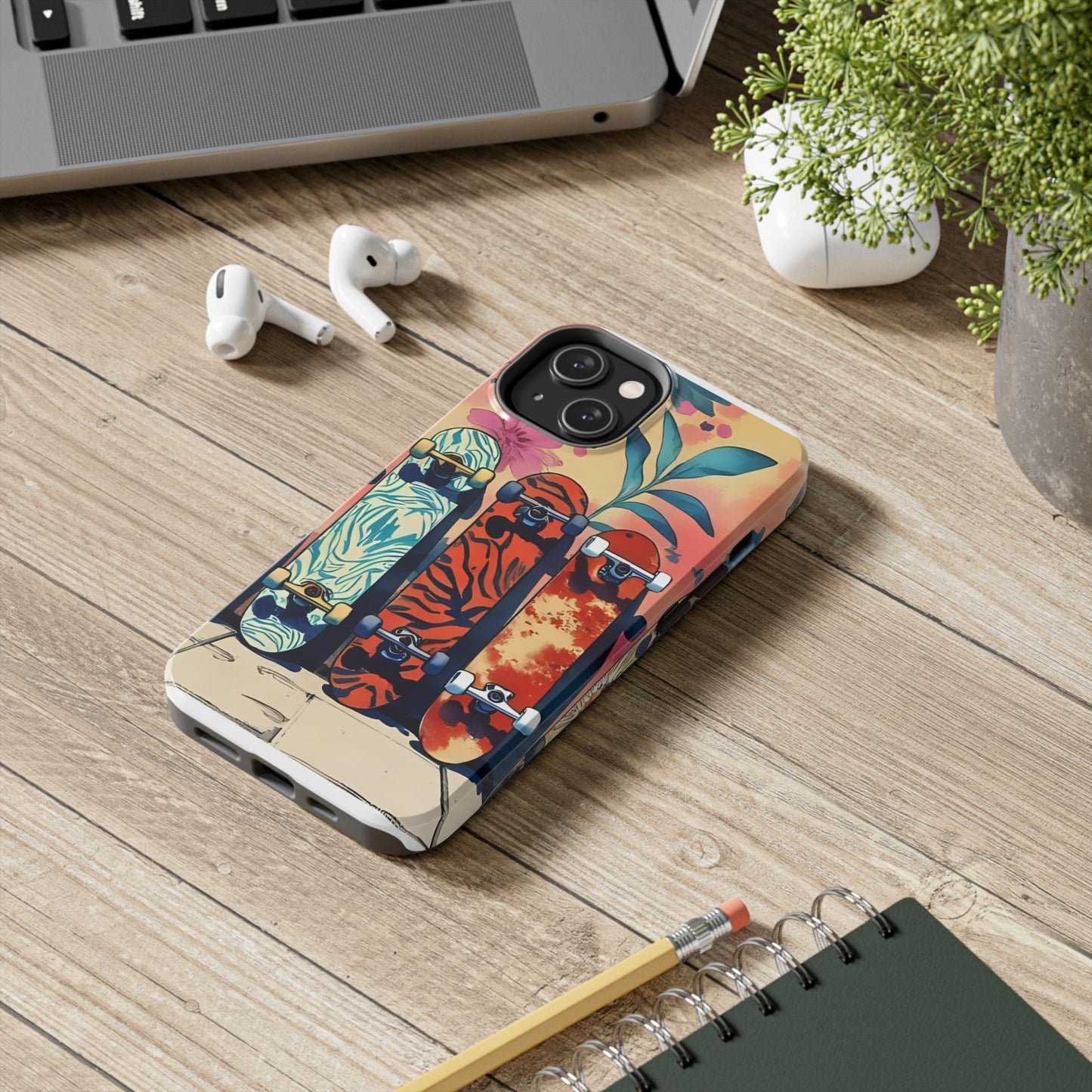 Skateboard Art Phone Cases | Tough Phone Covers for Skaters | Unique Gift for Skateboard Lovers, Trendy Protection, Custom Designs