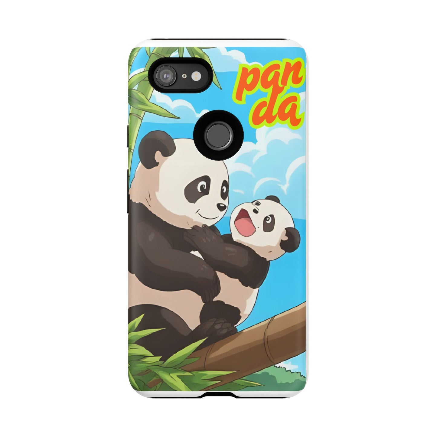 Panda Phone Case - Cute Panda Mom and Baby Design, Phone Cover for Animal Lovers, Gift for Kids and Adults, Jungle Vibe, Fun Accessory