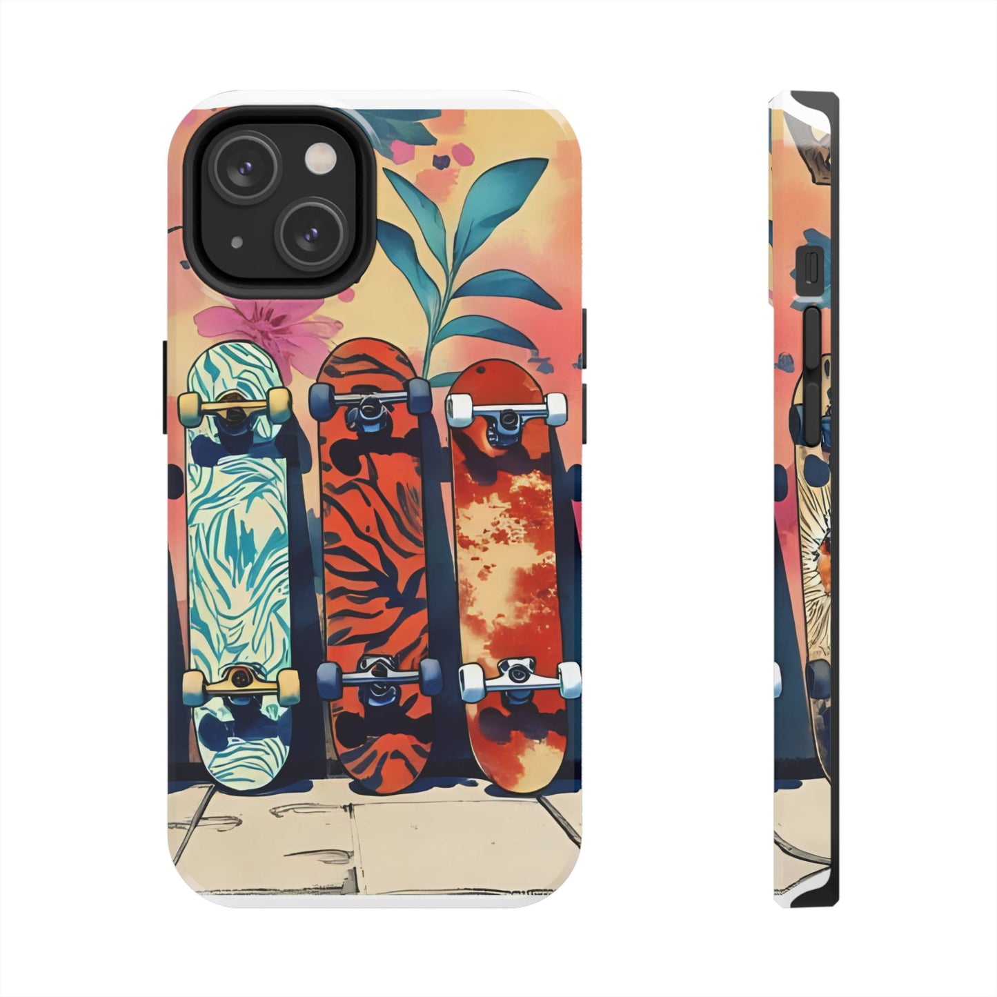 Skateboard Art Phone Cases | Tough Phone Covers for Skaters | Unique Gift for Skateboard Lovers, Trendy Protection, Custom Designs
