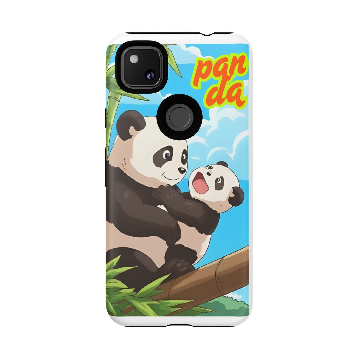 Panda Phone Case - Cute Panda Mom and Baby Design, Phone Cover for Animal Lovers, Gift for Kids and Adults, Jungle Vibe, Fun Accessory