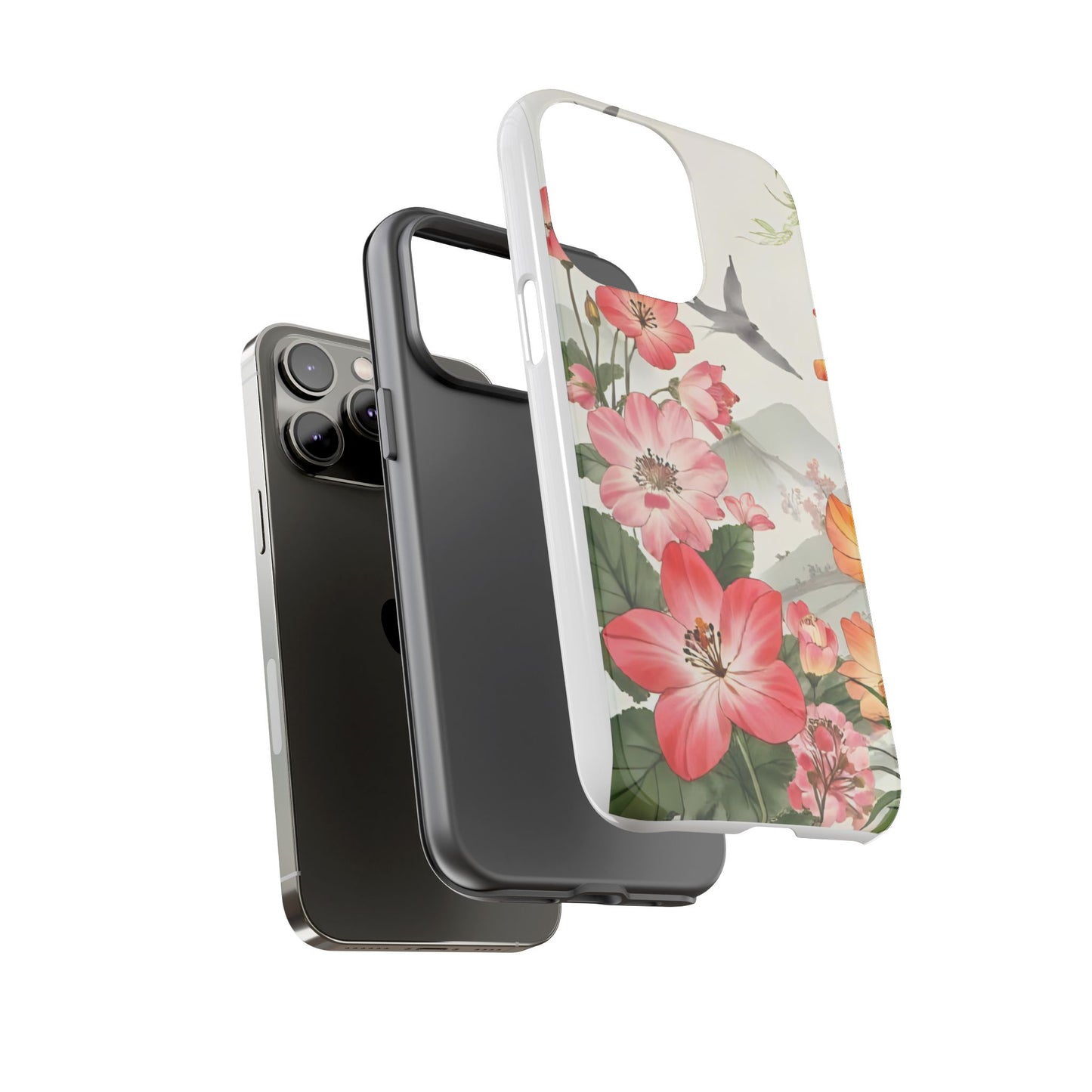Floral Phone Case, Tough Cases, Smartphone Accessories, Gift for Her, Nature Lover's Present, Floral Design, Spring Style
