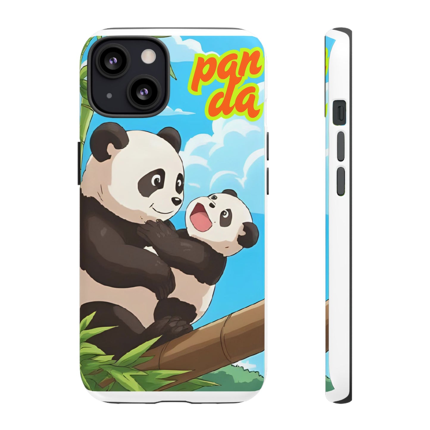 Panda Phone Case - Cute Panda Mom and Baby Design, Phone Cover for Animal Lovers, Gift for Kids and Adults, Jungle Vibe, Fun Accessory