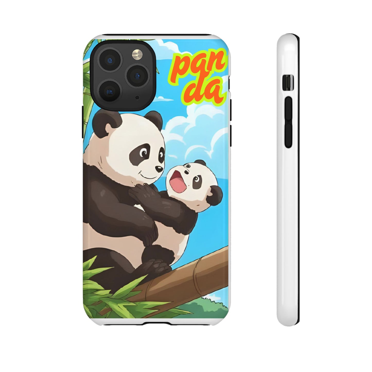 Panda Phone Case - Cute Panda Mom and Baby Design, Phone Cover for Animal Lovers, Gift for Kids and Adults, Jungle Vibe, Fun Accessory
