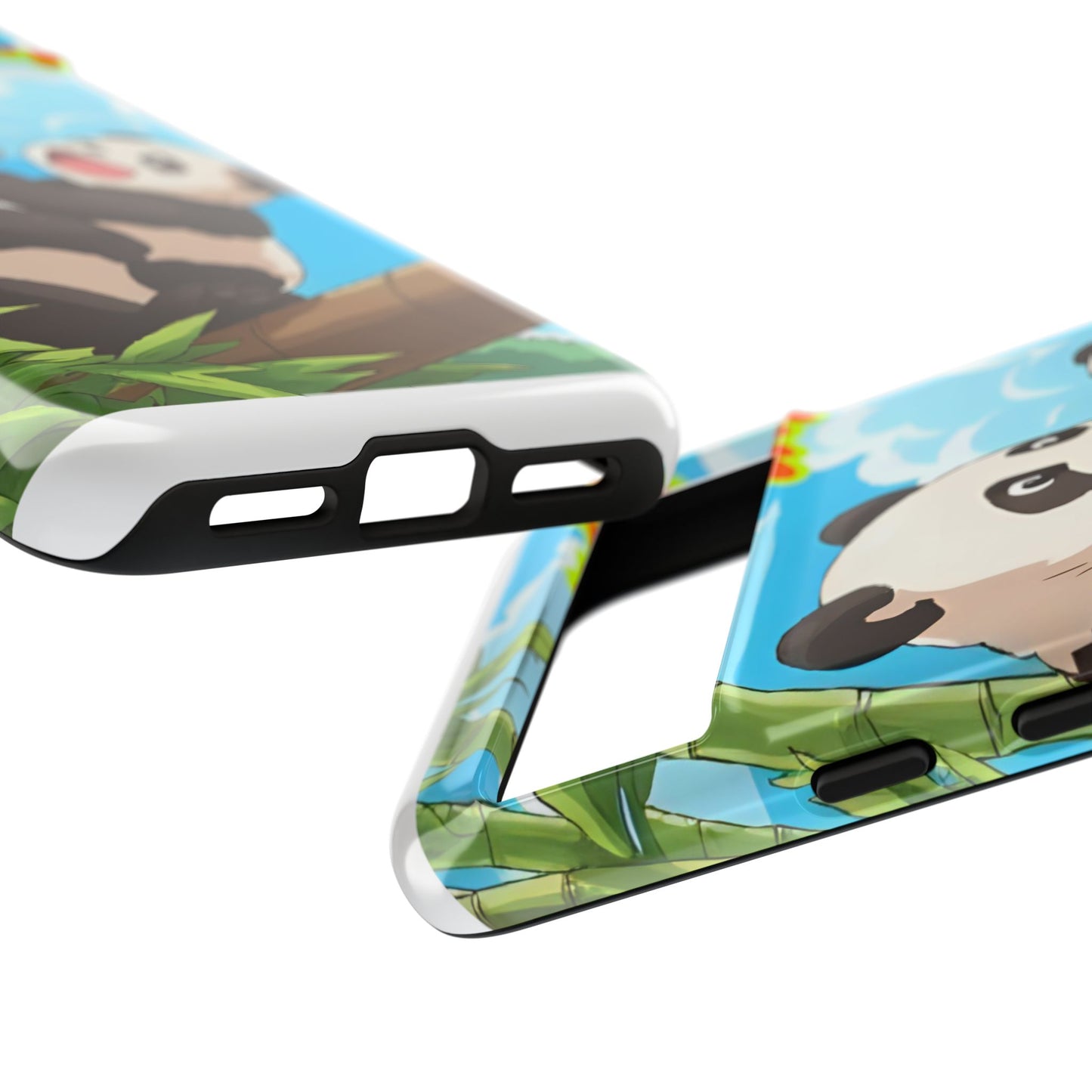 Panda Phone Case - Cute Panda Mom and Baby Design, Phone Cover for Animal Lovers, Gift for Kids and Adults, Jungle Vibe, Fun Accessory