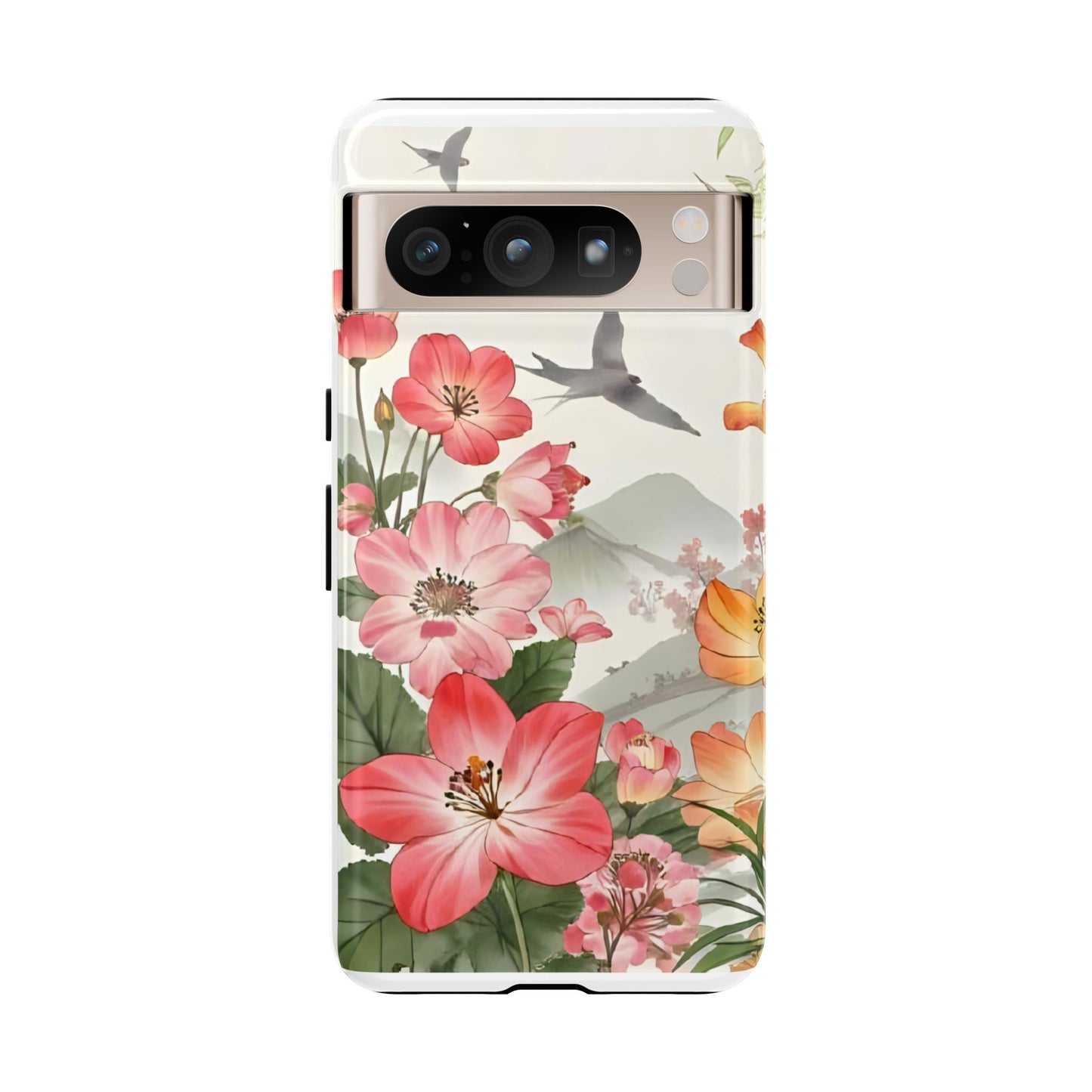 Floral Phone Case, Tough Cases, Smartphone Accessories, Gift for Her, Nature Lover's Present, Floral Design, Spring Style