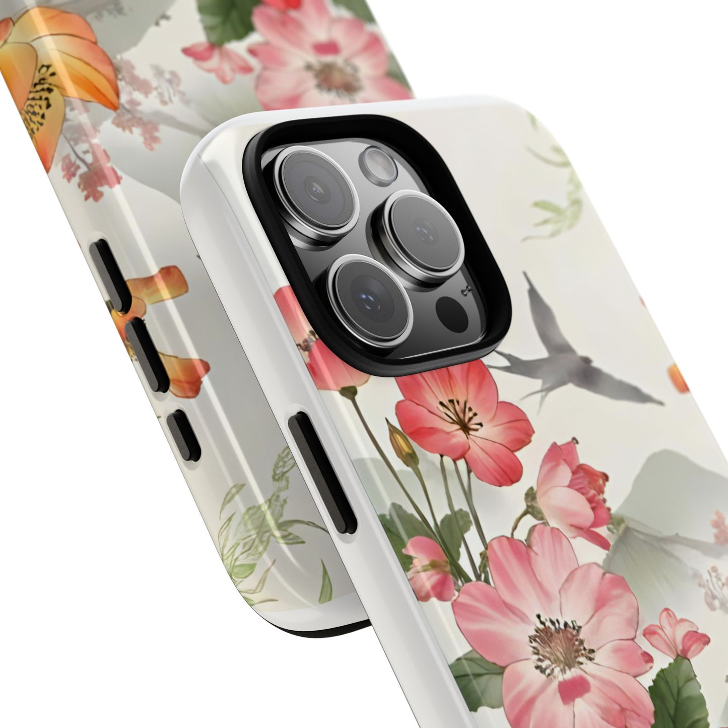 Floral Phone Case, Tough Cases, Smartphone Accessories, Gift for Her, Nature Lover's Present, Floral Design, Spring Style