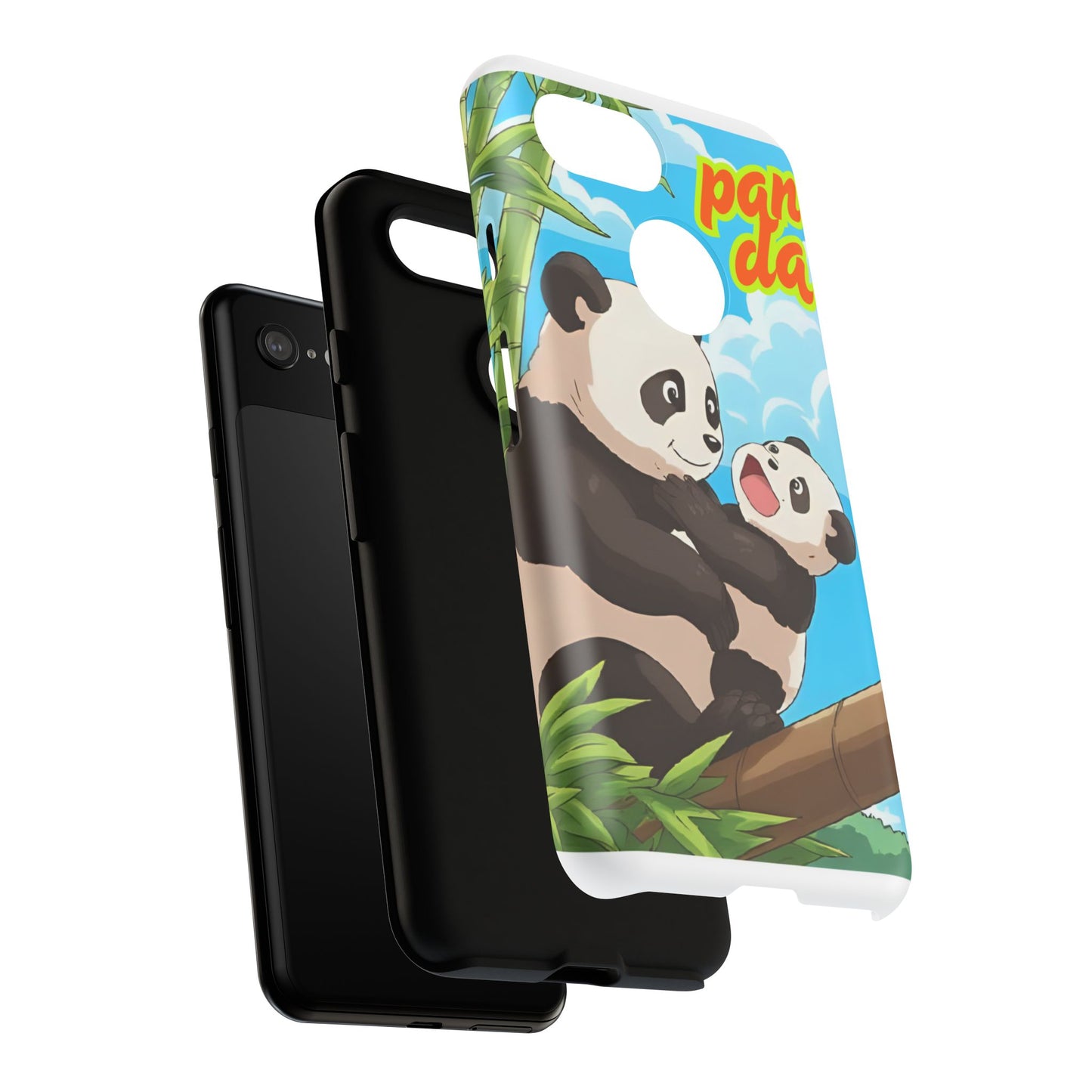 Panda Phone Case - Cute Panda Mom and Baby Design, Phone Cover for Animal Lovers, Gift for Kids and Adults, Jungle Vibe, Fun Accessory