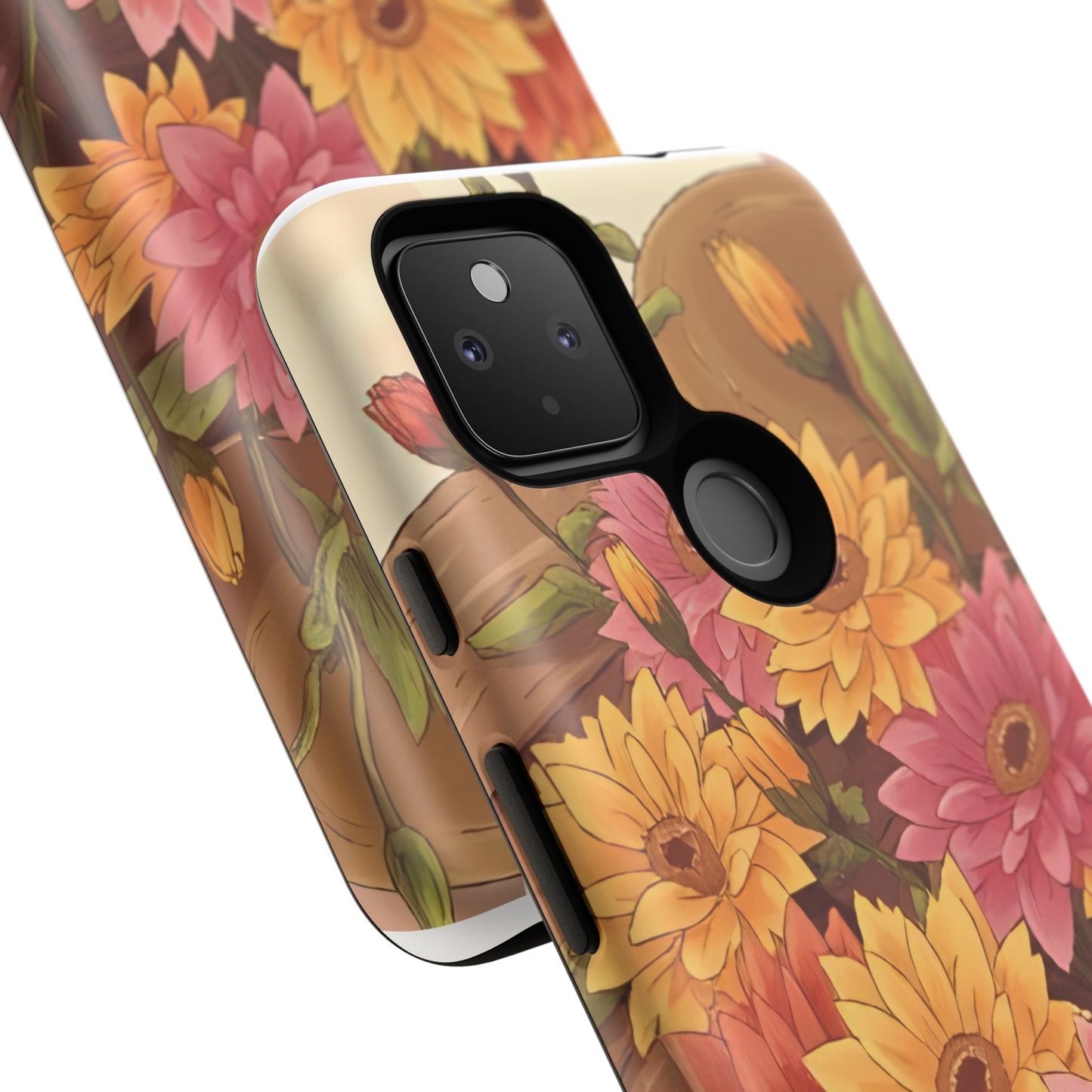 Floral Phone Case - Colorful Flower Design, Tough Protective Case, Gift for Nature Lovers, Spring Accents, Cute Accessories
