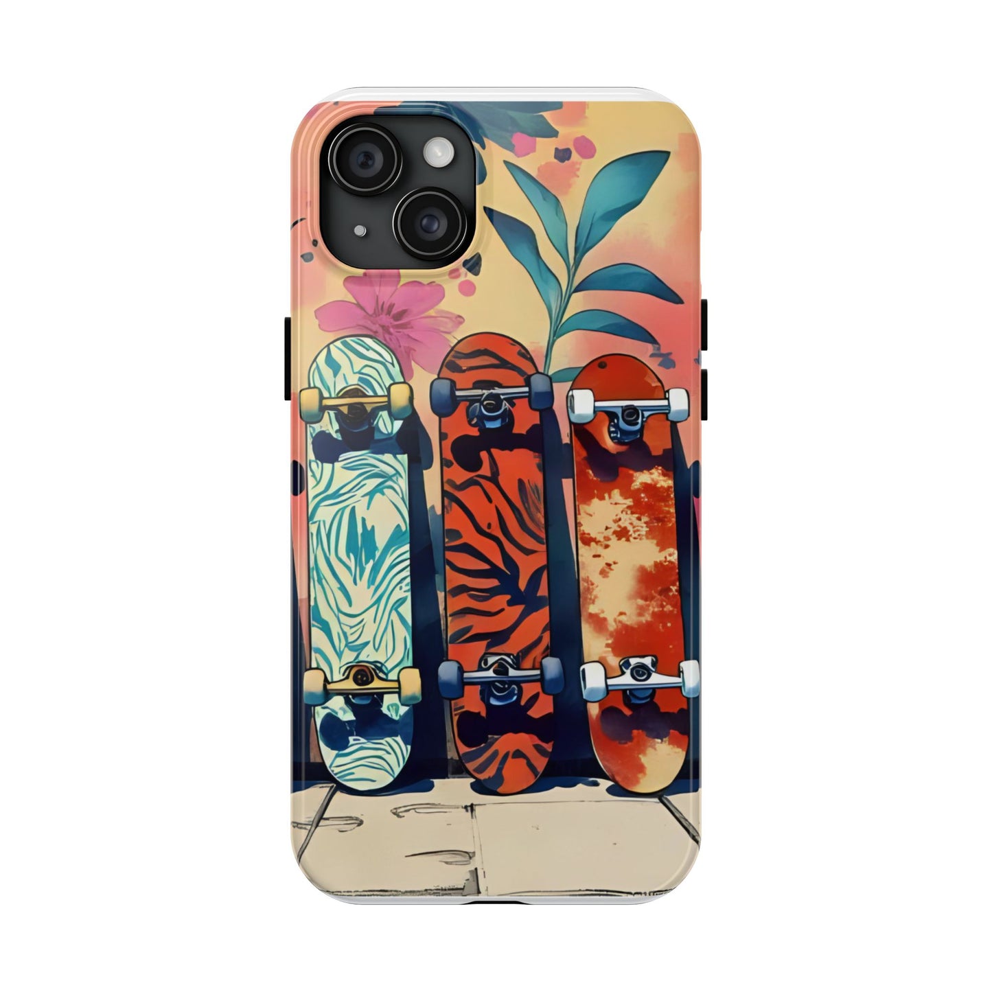 Skateboard Art Phone Cases | Tough Phone Covers for Skaters | Unique Gift for Skateboard Lovers, Trendy Protection, Custom Designs