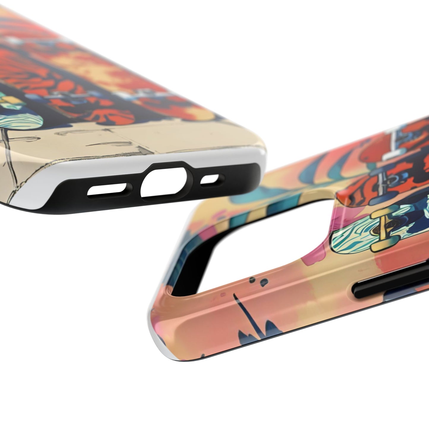 Skateboard Art Phone Cases | Tough Phone Covers for Skaters | Unique Gift for Skateboard Lovers, Trendy Protection, Custom Designs