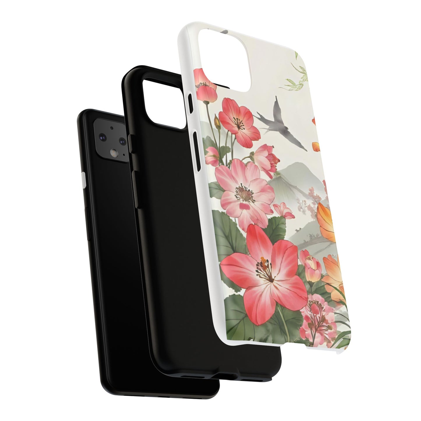 Floral Phone Case, Tough Cases, Smartphone Accessories, Gift for Her, Nature Lover's Present, Floral Design, Spring Style