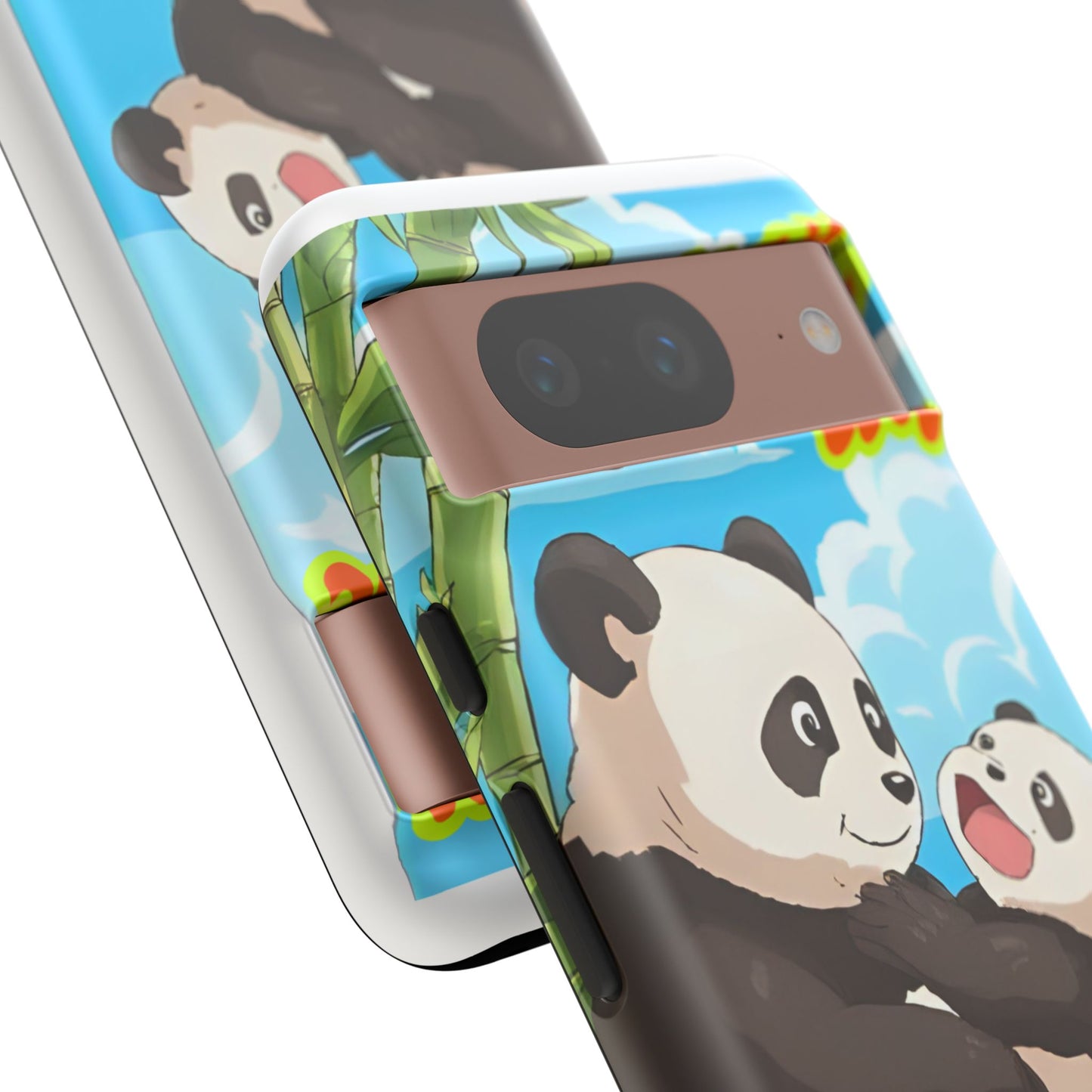 Panda Phone Case - Cute Panda Mom and Baby Design, Phone Cover for Animal Lovers, Gift for Kids and Adults, Jungle Vibe, Fun Accessory