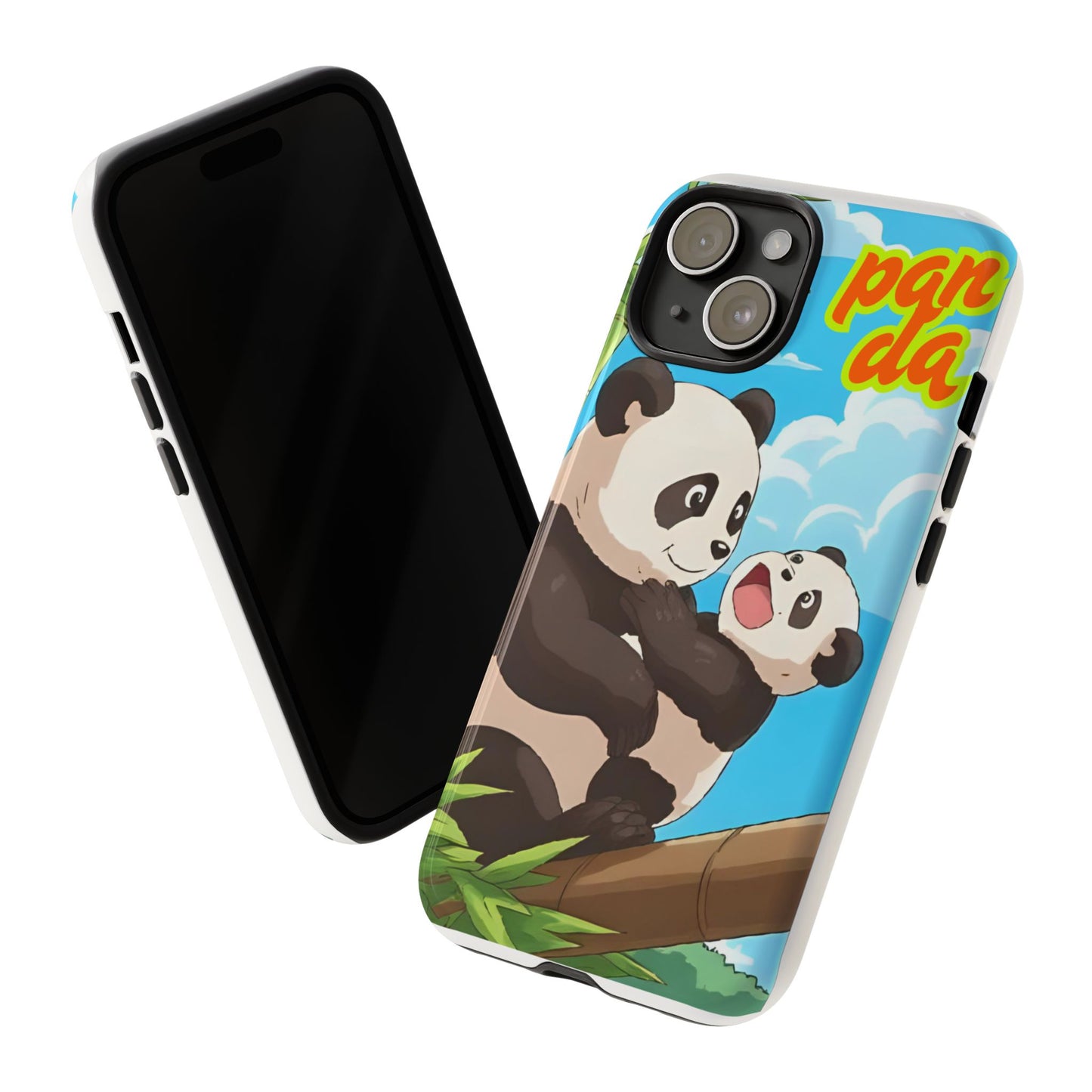 Panda Phone Case - Cute Panda Mom and Baby Design, Phone Cover for Animal Lovers, Gift for Kids and Adults, Jungle Vibe, Fun Accessory