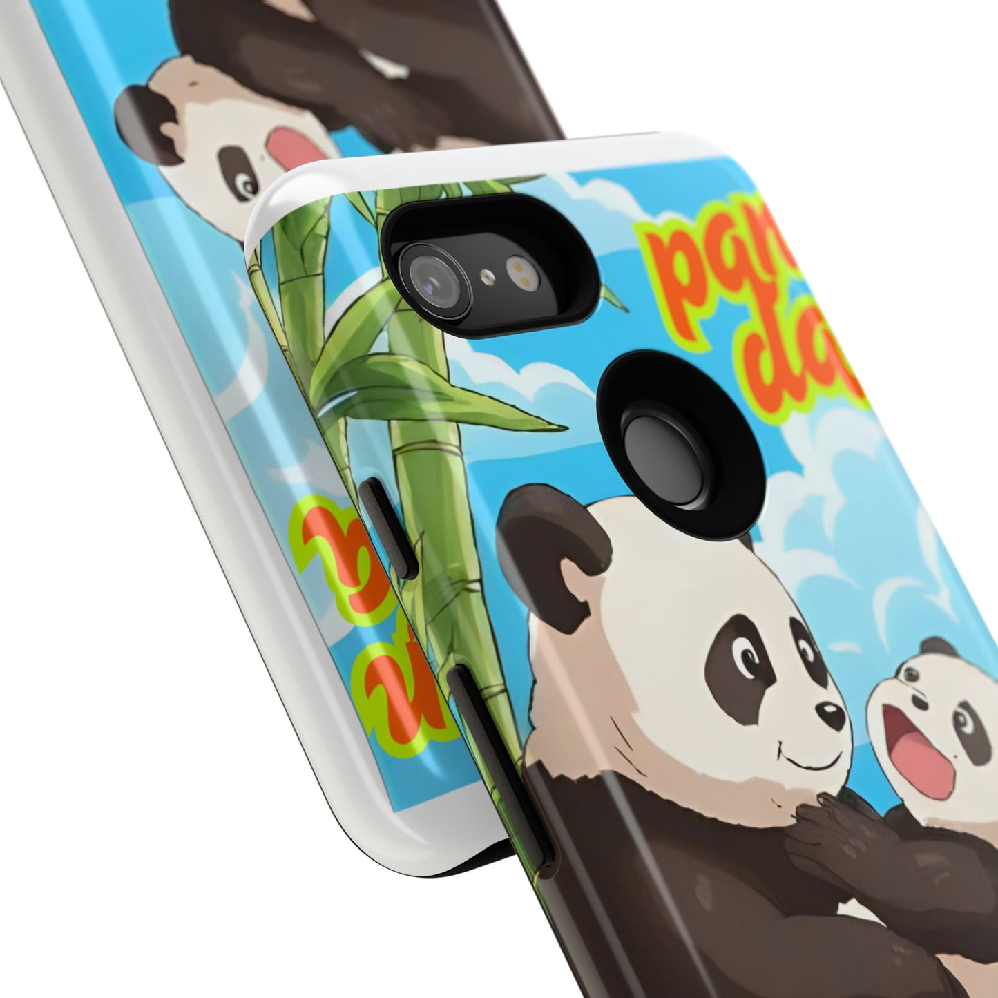 Panda Phone Case - Cute Panda Mom and Baby Design, Phone Cover for Animal Lovers, Gift for Kids and Adults, Jungle Vibe, Fun Accessory
