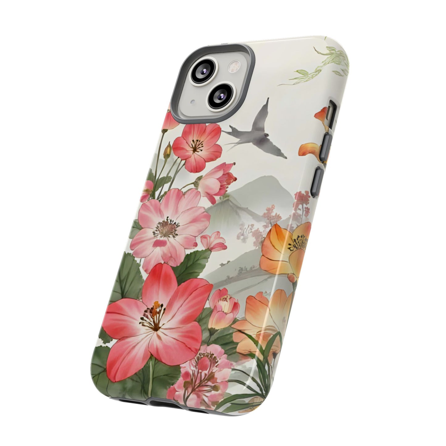 Floral Phone Case, Tough Cases, Smartphone Accessories, Gift for Her, Nature Lover's Present, Floral Design, Spring Style