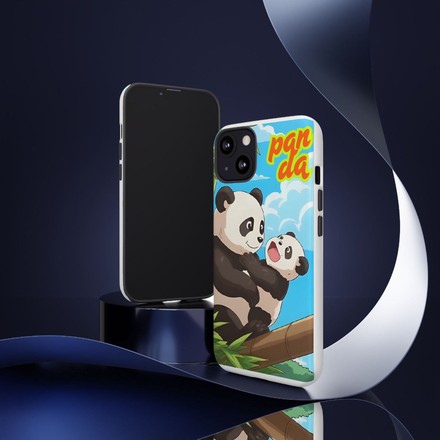 Panda Phone Case - Cute Panda Mom and Baby Design, Phone Cover for Animal Lovers, Gift for Kids and Adults, Jungle Vibe, Fun Accessory